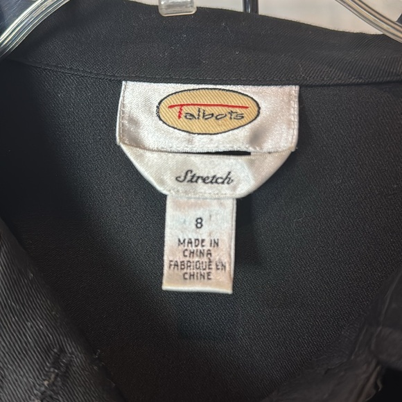 TALBOTS Stretch Black Modern Blazer / Jacket Sz 8 - Picture 4 of 5